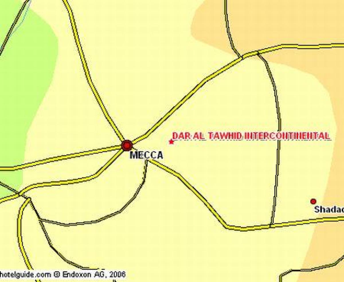 карта на Ибрахим Халил път в Мека