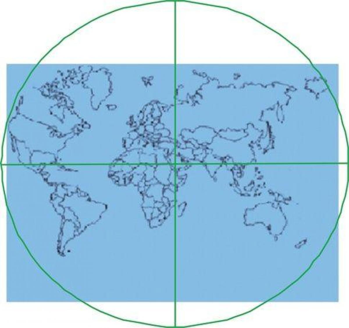 карта на Кааба се намира в центъра на света 