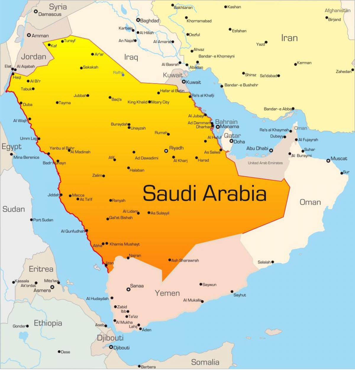 Мека Саудитска Арабия карта 