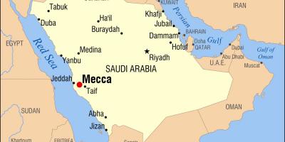 Карта хиджра път в Мека