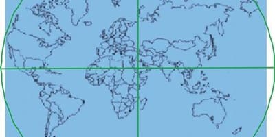 Карта на Кааба се намира в центъра на света 